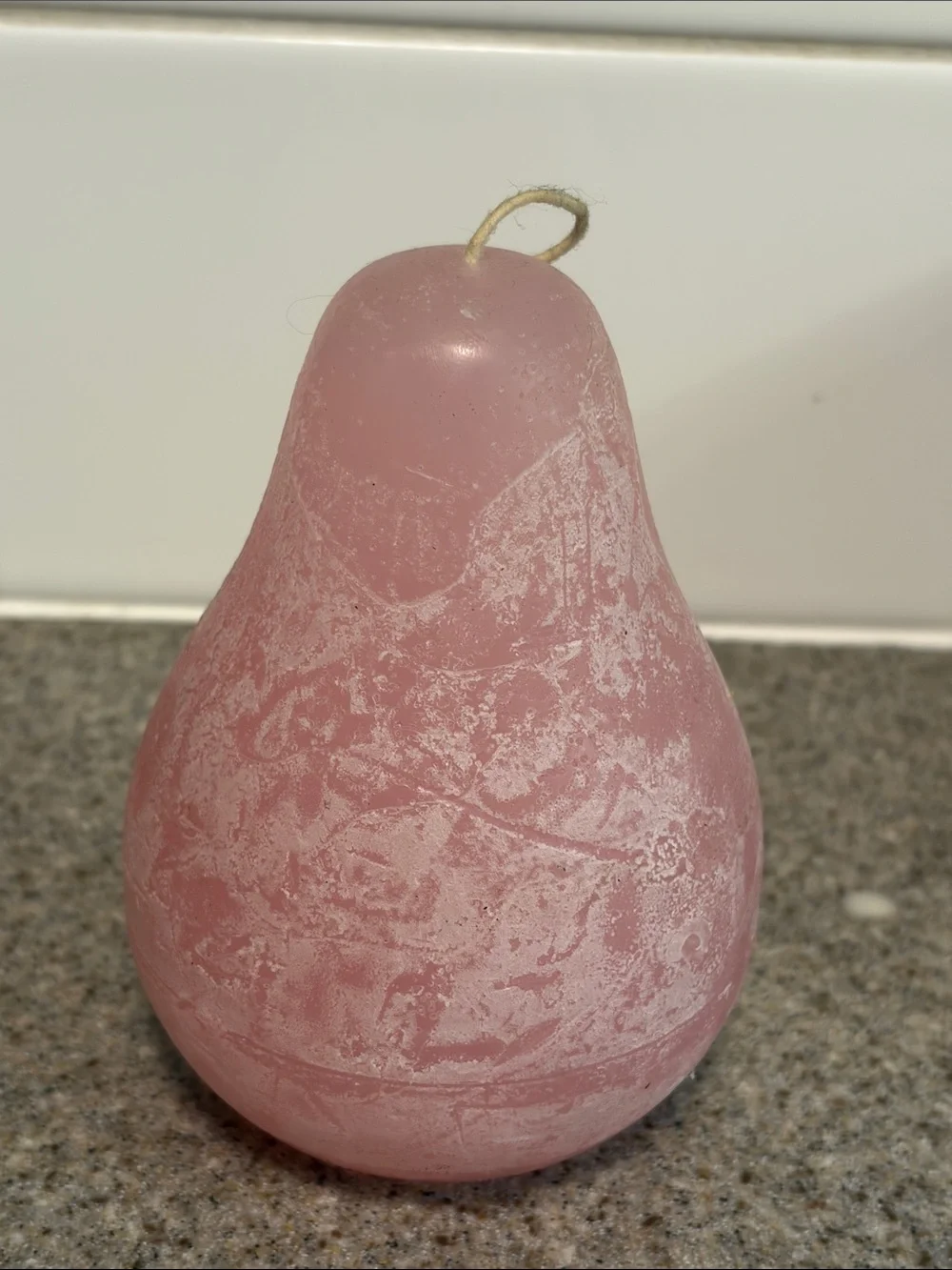 Handcrafted Pear-Shaped Pink Decorative Candle